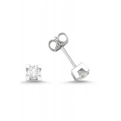 0.16 Karat EF SI Tektaş Küpe