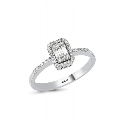 0.33 Karat F SI Baget Yüzük