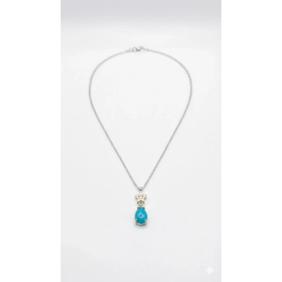 Pırlanta Mavi Safir Kolye