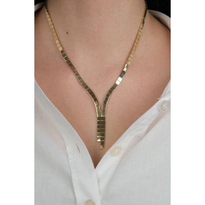 14 Ayar Altın Sade Kolye 785