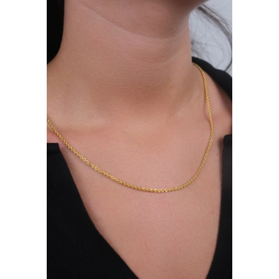 14 Ayar Altın 60 cm Burgu Zincir Kolye 184