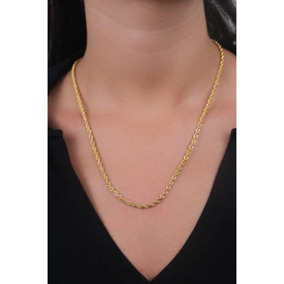 14 Ayar Altın 70 cm Burgu Zincir Kolye 161