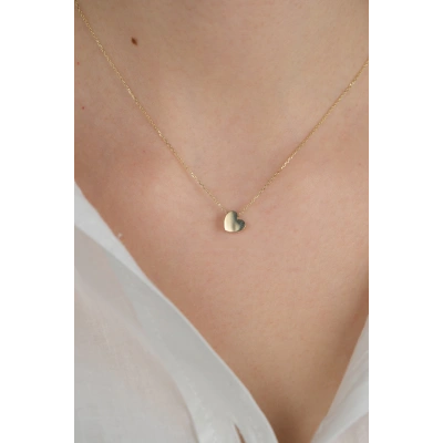 14 Ayar Altın Küçük Kalpli Kolye 813