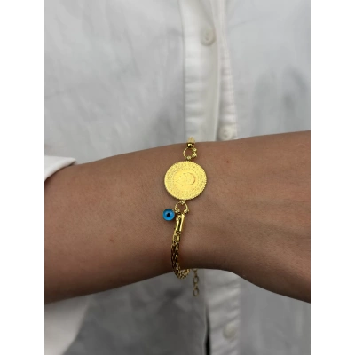 14 Ayar Altın Çeyrekli Bileklik 1068