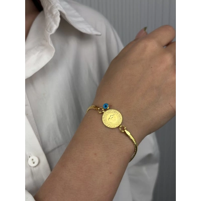 14 Ayar Altın Çeyrekli Bileklik 923