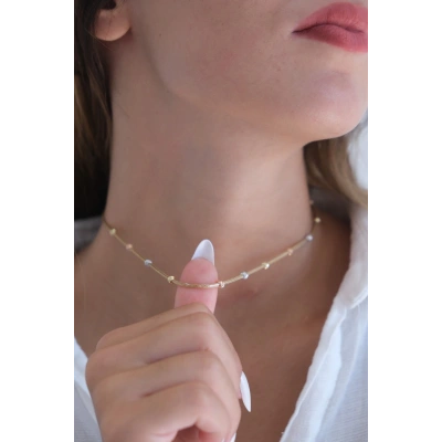 14 Ayar Altın Dorika Toplu Kolye 799