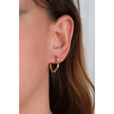 14 Ayar Altın Halka Küpe 817