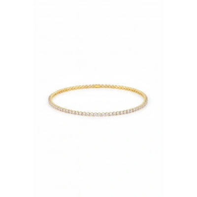 14 Ayar Altın İnce Taşlı Su Yolu Bileklik 1018