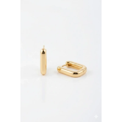 14 Ayar Altın Kare Küpe 1126