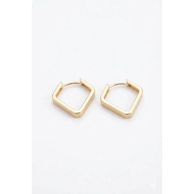 14 Ayar Altın Kare Küpe 1130