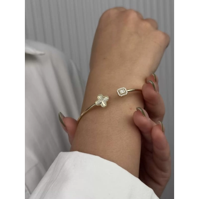 14 Ayar Altın Kelepçe Bileklik 129