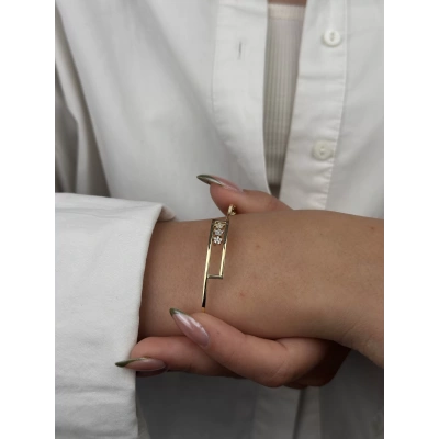 14 Ayar Altın Kelepçe Bileklik 134