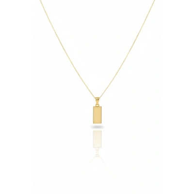 14 Ayar Altın Kişiselleştirilebilir Külçe Kolye 911