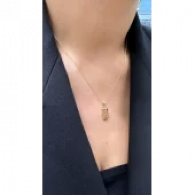 14 Ayar Altın Külçe Kolye 825