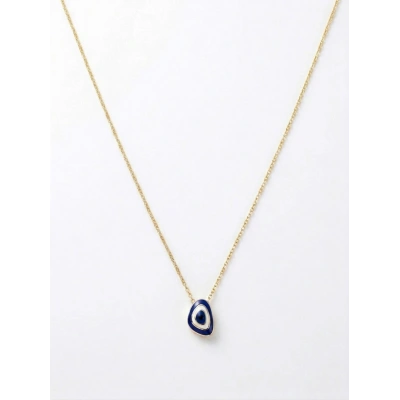 14 Ayar Altın Mini Blue Eye Göz Kolye 996