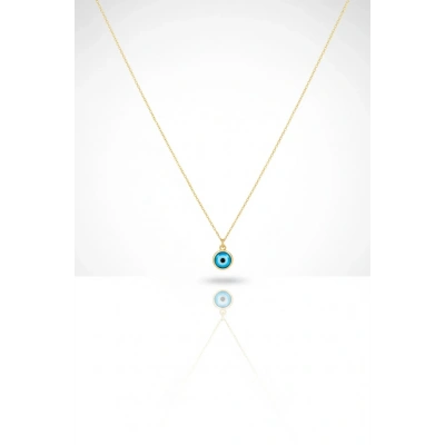 14 Ayar Altın Minimal Göz Nazar Boncuğu 912