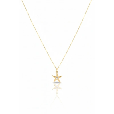 14 Ayar Altın Minimal Yıldız Kolye 713