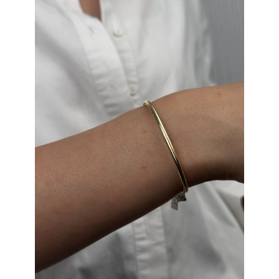 14 Ayar Altın Sade Elastik Bileklik 619