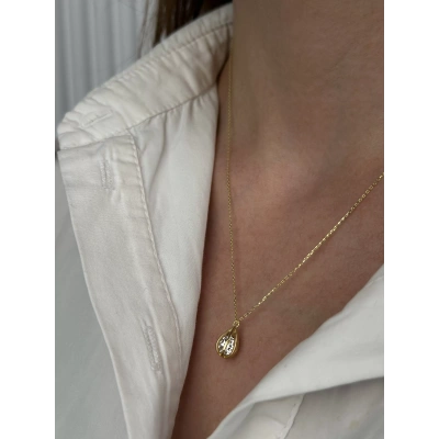 14 Ayar Altın Sarmal Kafes Kolye 439