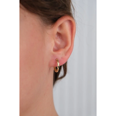 14 Ayar Altın Şekilli Küpe 789