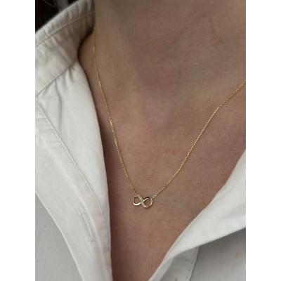 14 Ayar Altın Taşlı Sonsuzluk Kolye 731