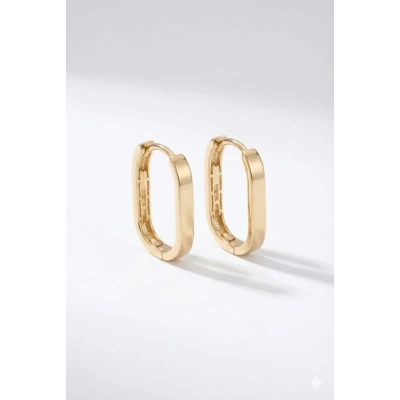 14 Ayar Altın Uzun Halka Küpe 1100