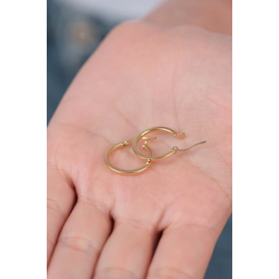 14 Ayar Altın Yuvarlak Küpe 812