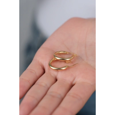 14 Ayar Altın Yuvarlak Küpe 833