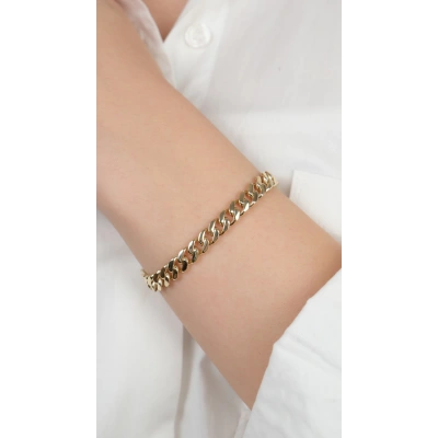 14 Ayar Altın Taşlı Gurmet Zincir