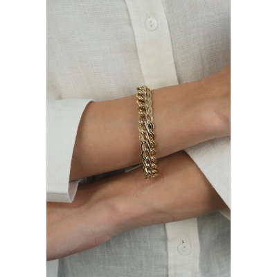 Güzide 14 Ayar Altın Zincir Bileklik