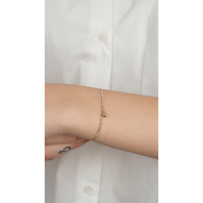 14 Ayar Altın İnce Toplu Bileklik 859