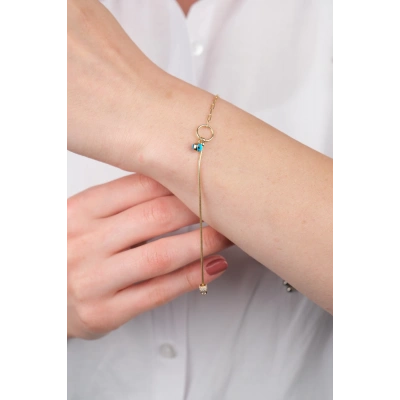 14 Ayar Altın İtalyan-Ataç Zincir Bileklik 693