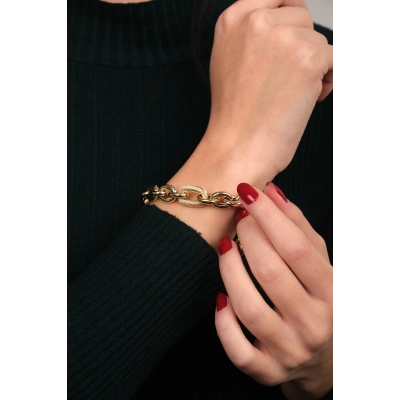 14 Ayar Altın Halka Zincir Bileklik 348