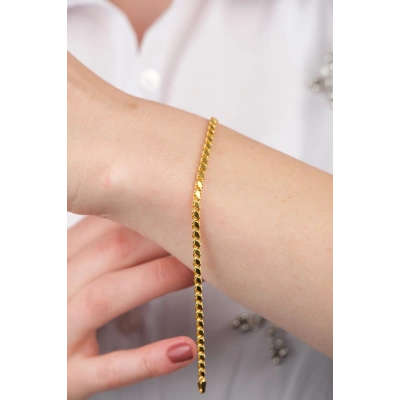 14 Ayar Altın Arpa Zincir Bileklik 484