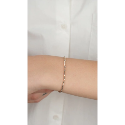 14 Ayar Altın İnce Toplu Bileklik 864