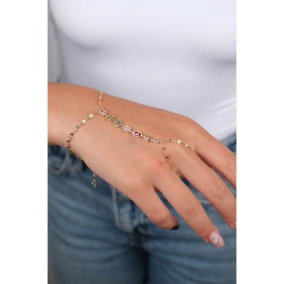 14 Ayar Altın Renkli Taşlı Şahmeran 1002