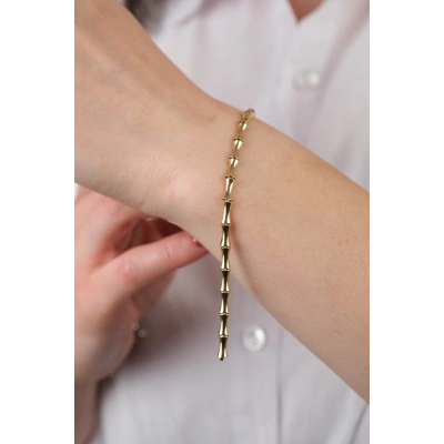 14 Ayar Altın Kemik İtalyan Bileklik 680