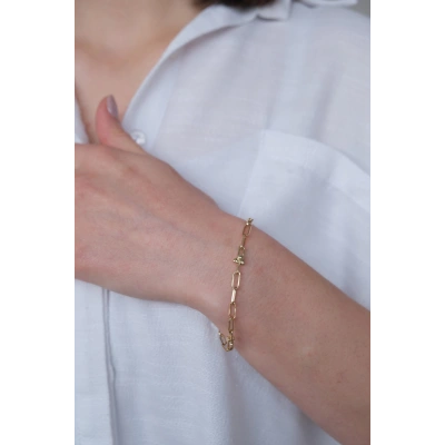 14 Ayar Altın Ataç Zincir Bileklik 494