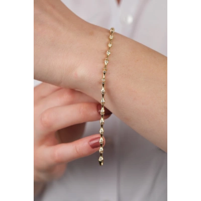 14 Ayar Altın Taş Eklentili Bileklik 725