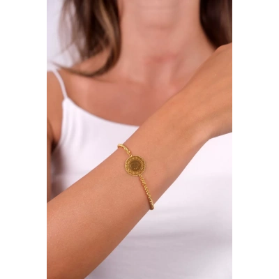 14 Ayar Altın Dorikalı Çeyrekli Bileklik 2