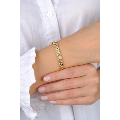 14 Ayar Altın İsimli Bileklik 606