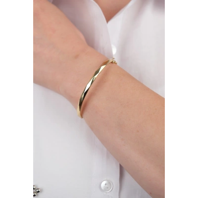 14 Ayar Altın Desenli Kelepçe 103