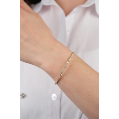 14 Ayar Altın Taşlı Esnek Kelepçe 85