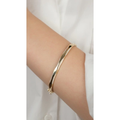 14 Ayar Altın Sade Kelepçe