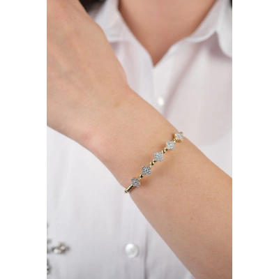 14 Ayar Altın Yonca Kelepçe 106