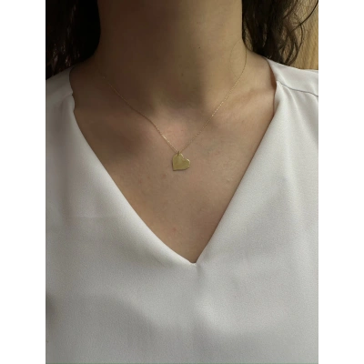 14 Ayar Altın Büyük Kalpli Kolye 681