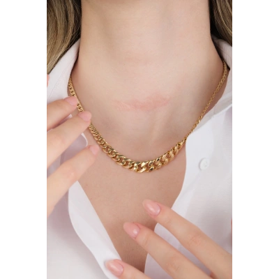 14 Ayar Altın Süzme Gurmet Zincir Kolye 579