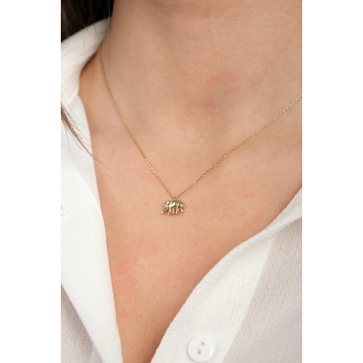 14 Ayar Altın Fil Kolye 90