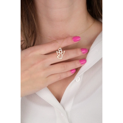 14 Ayar Altın Melek Kolye 165