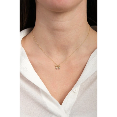 14 Ayar Altın Kedi Kolye 196